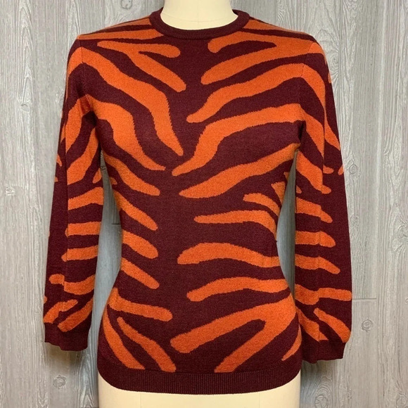 Brooks Brothers Zebra Stripe Sweater M NWT $328 - Picture 2 of 7